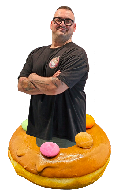 Mamma Amazing dietro il bancone Hungry Donuts
